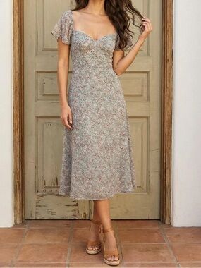 NWT Celeste Midi Dress in Light Sage